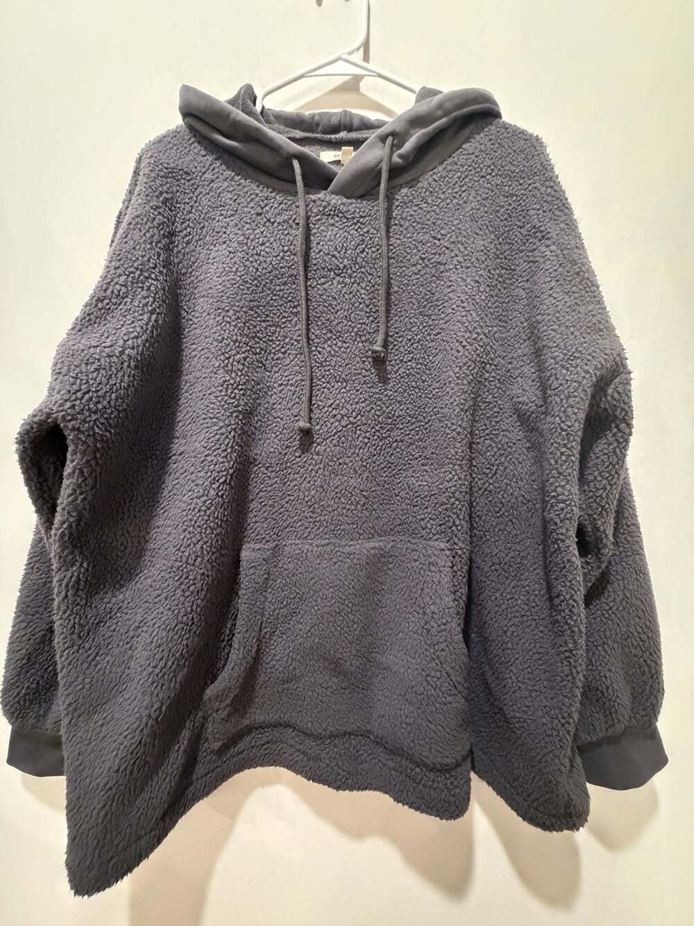 Madewell Resourced Oversize Fleece Hoodie Sweatshirt Grey Size XL